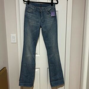 NWT 7 For All Mankind Light Blue Flare Jeans 27